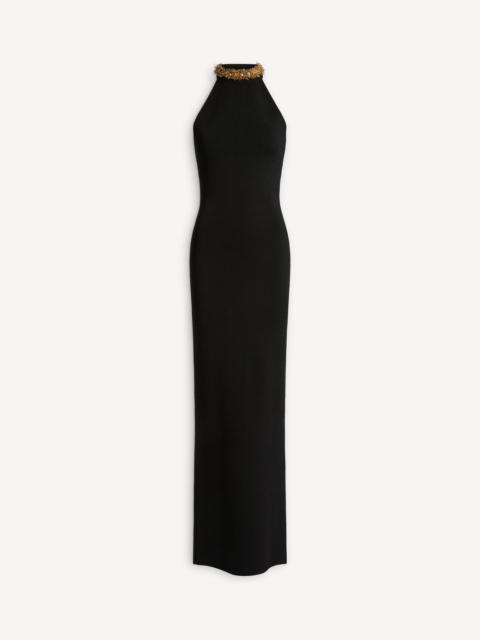 Balmain Long Milano jersey dress with embroidery