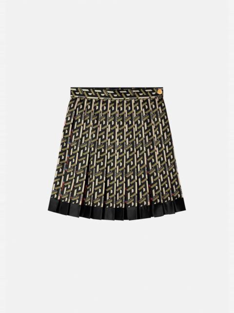 VERSACE La Greca Pleated Skirt