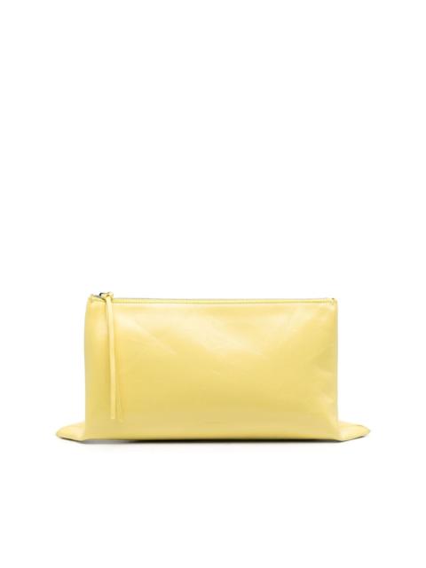 Jil Sander logo-debossed clutch bag