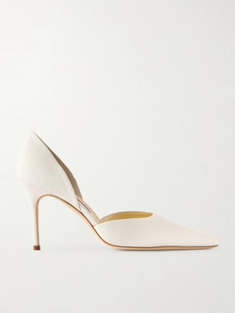 Manolo Blahnik Taylerbinu 90 Satin Pumps