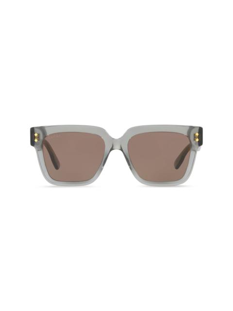 logo-print square-frame sunglasses