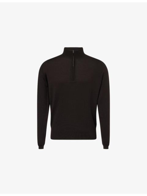 JOHN SMEDLEY Tapton Half-Zip Long-Sleeve Wool Jumper