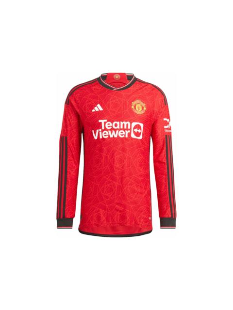 adidas adidas Manchester United 23/24 Long Sleeve Home Authentic Jersey Team Collegiate Red