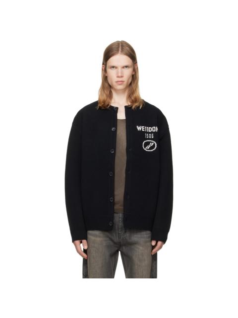 We11done Black Logo Classic Cardigan