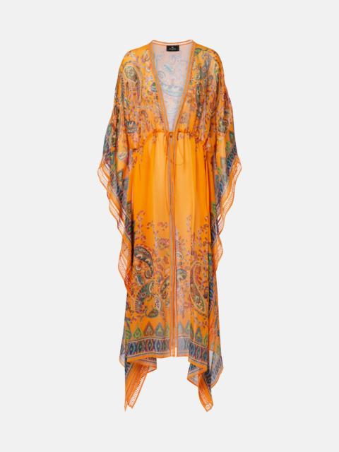 Etro Embroidered semi-sheer beach cover-up