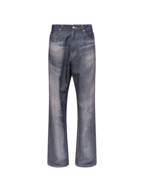 faded denim trousers