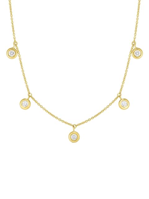 ROBERTO COIN Women's Diamond By The Inch 18K Yellow Gold & Diamond Dangle Necklace - Yellow Gold
