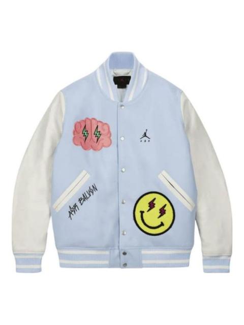 Jordan Air Jordan x J Balvin Varsity Jacket 'White Blue' DX1734-441