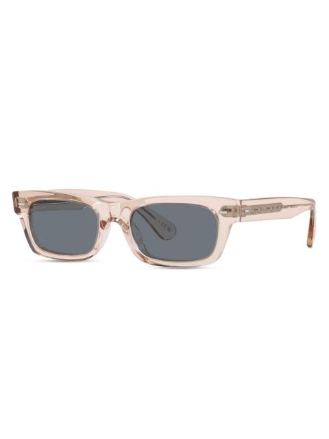 Oliver Peoples Men's Kasdan 48MM Rectangle Solid Sunglasses - Rose Gold