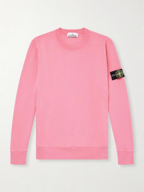 Stone Island Garment-Dyed Cotton-Fleece Sweatshirt
