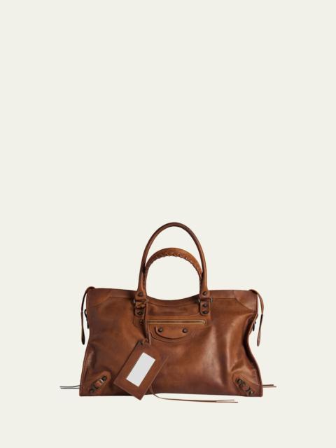 BALENCIAGA Men's Large Le City Leather Shoulder Bag