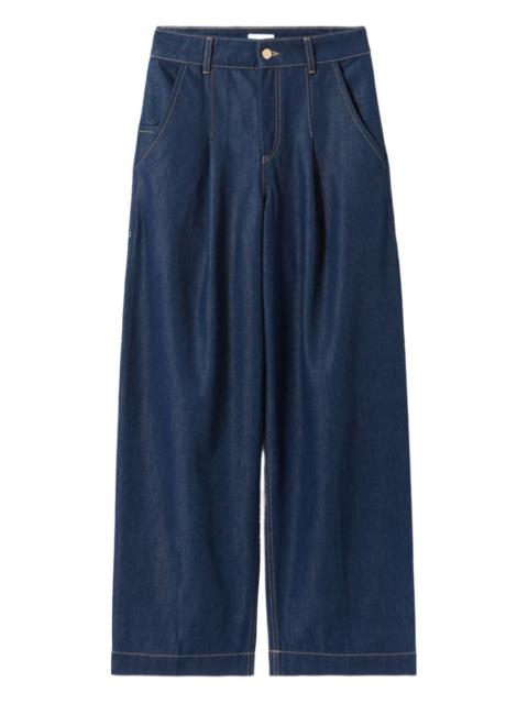 Claudie Pierlot pleated wide-leg jeans
