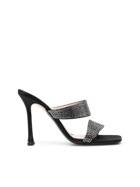 N°21 105mm sequin-embellished calf-leather mules