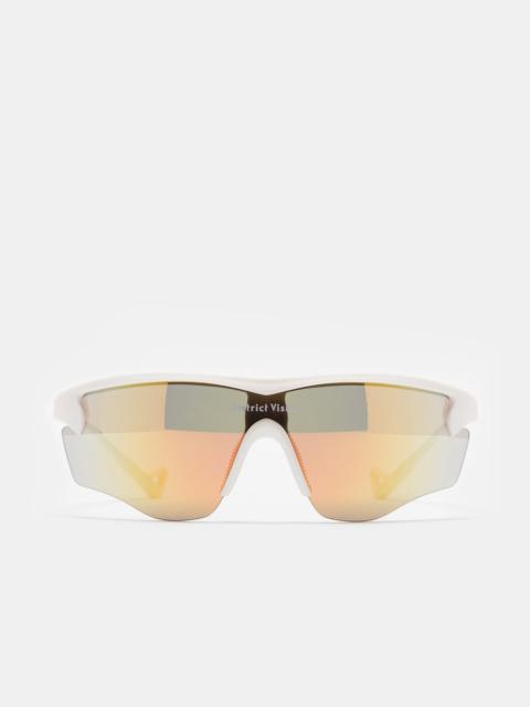 District Vision Junya Racer Sunglasses in White/D+ Amber Mirror