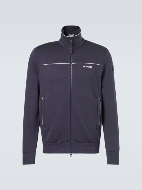 Moncler Technical jersey zip-up sweatshirt