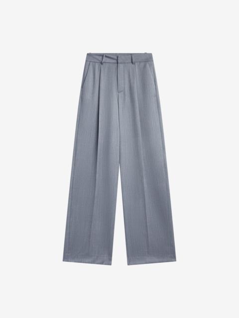 The Frankie Shop Milena Chevron Tailored Trousers - Grey