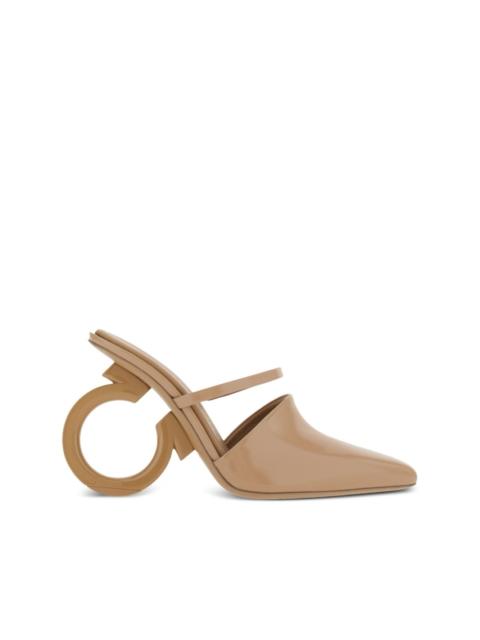 FERRAGAMO Elina 75mm leather mules