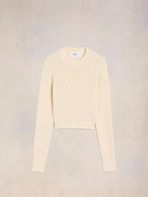 AMI DE COEUR POINTELLE CREW NECK SWEATER