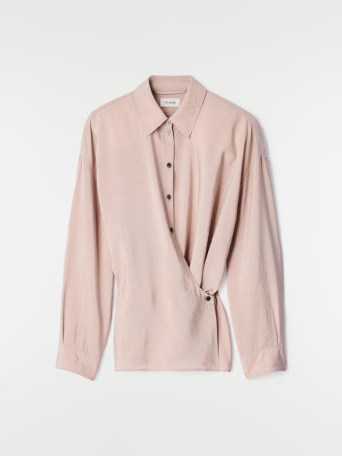 Lemaire STRAIGHT COLLAR TWISTED SHIRT IN DRY SILK