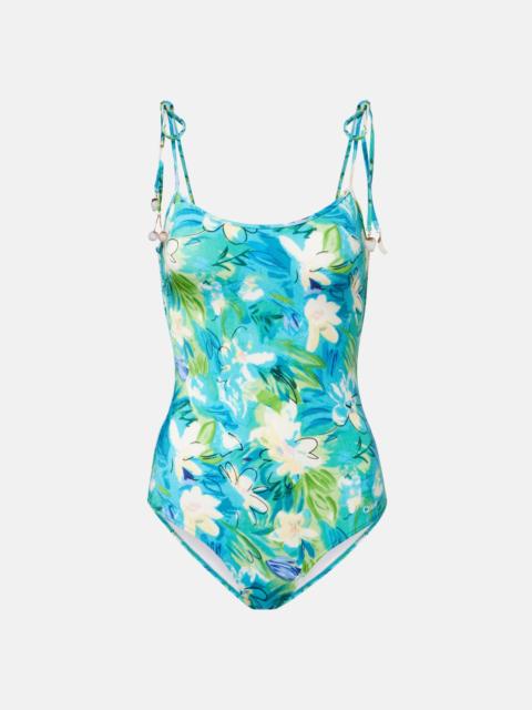 Chloé Beaded floral swimsuit