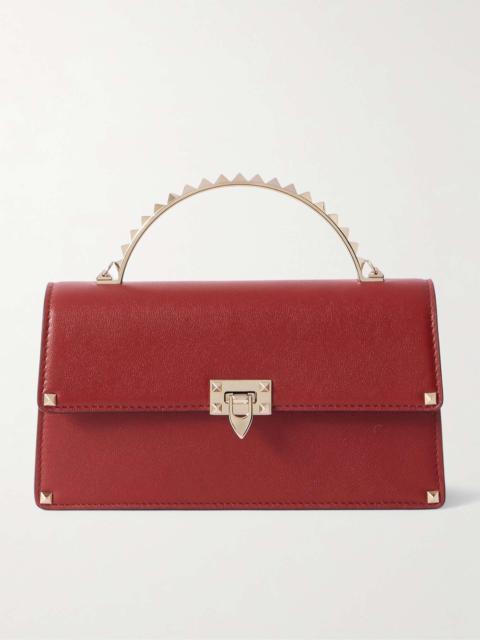 Valentino Rockstud mini leather tote Red