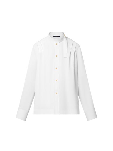 Louis Vuitton Pleat Shoulder Cotton Poplin Shirt