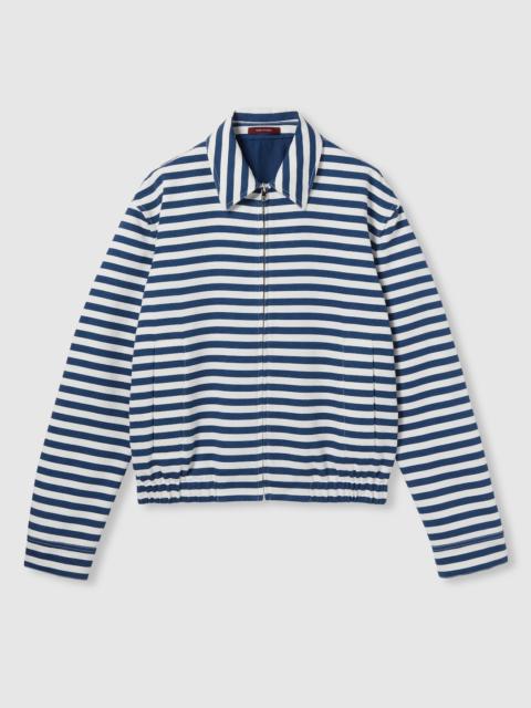 Printed GG cotton jacquard zip jacket