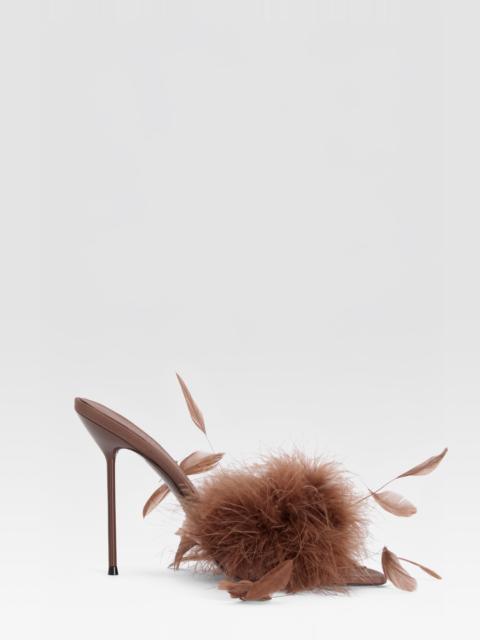 PARIS TEXAS Crepe satin mule