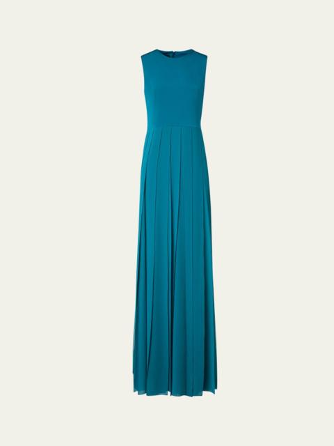AKRIS Crepe Ribbon Skirt Gown