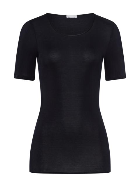 HANRO Cotton Seamless Fitted Cotton Round Neck Top