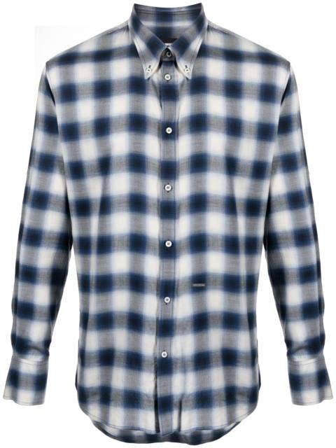 checked long-sleeve shirt