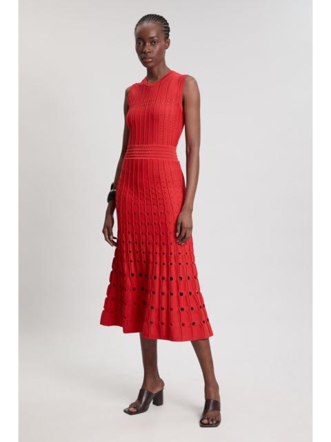 KAREN MILLEN Petite Knit Stitch Detail Sleeveless Midi Dress