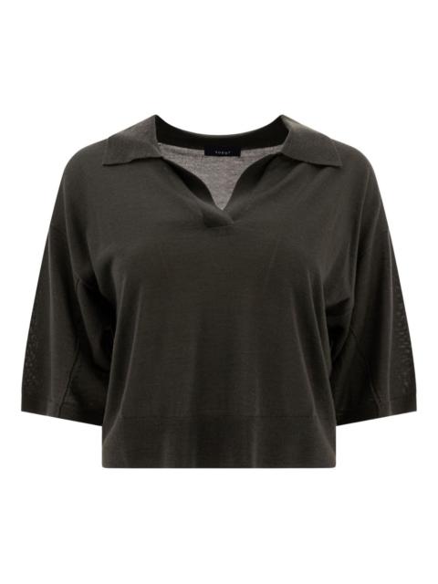 soeur polo-neck short-sleeve top