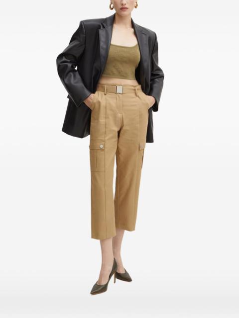 PINKO logo-jacquard top