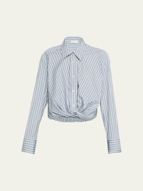 A.L.C. Leo Striped Twist-Front Top