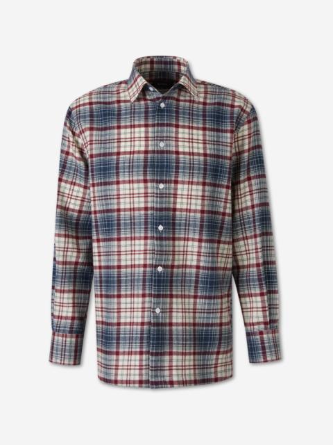 WILLY CHAVARRIA WOOL PLAID SHIRT