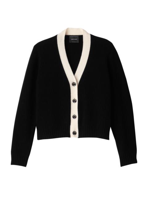 Longchamp Fall-Winter 2023 Collection Cardigan Black/Ivory - OTHER