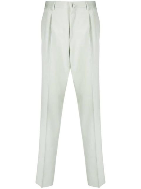 pressed-crease tailored trousers