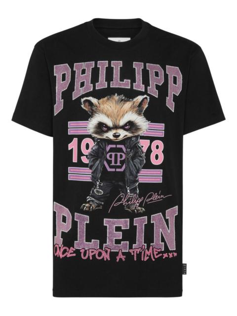 PHILIPP PLEIN raccoon-print round neck T-shirt