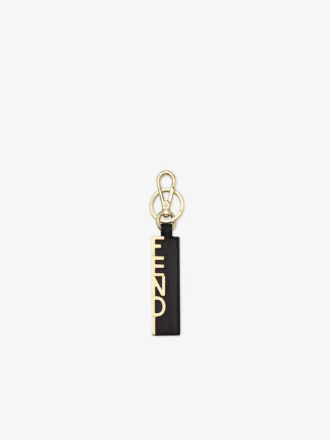 FENDI Black leather key ring