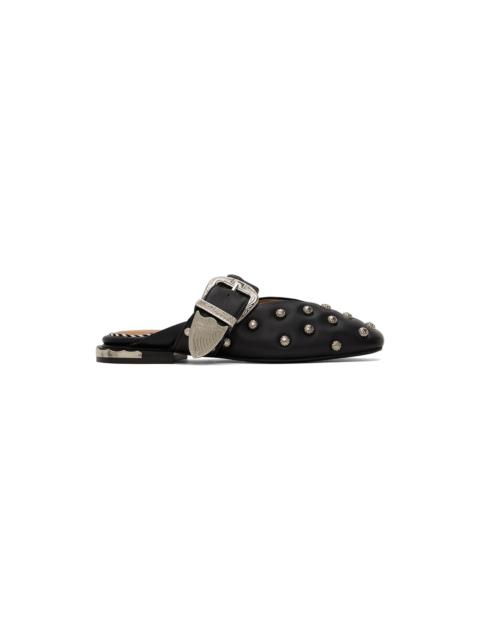 Black Studded Slippers