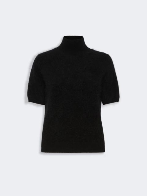 'S Max Mara BUONO Brushed wool yarn polo-neck sweater - BLACK