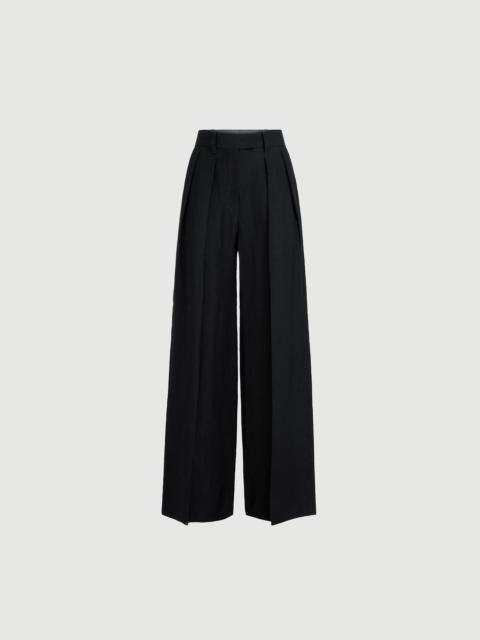 Brunello Cucinelli Viscose and linen fluid twill sartorial wide trousers