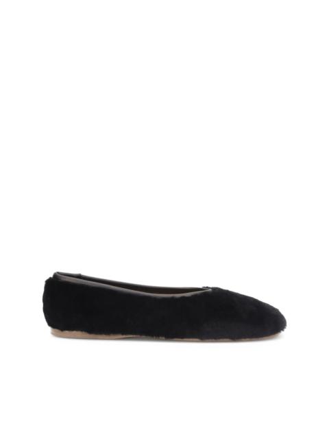 forte_forte sheepskin ballerina flats