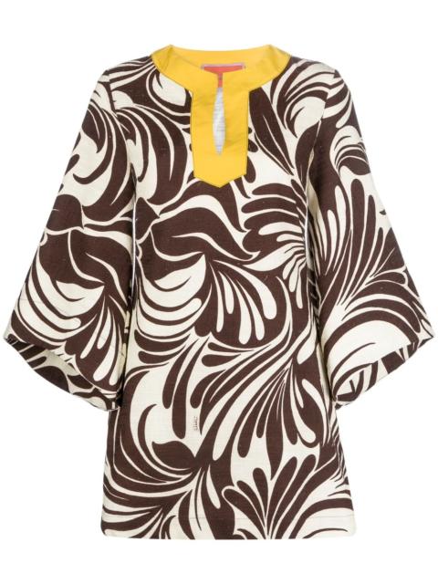 La DoubleJ The Kaftan Mini printed dress