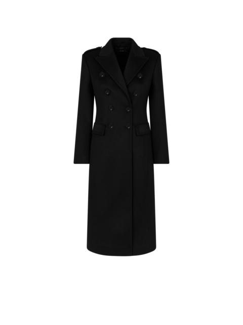 TOM FORD BRUSHED COMPACT CASHMERE DOUBLE BREASTED MILITARY COAT