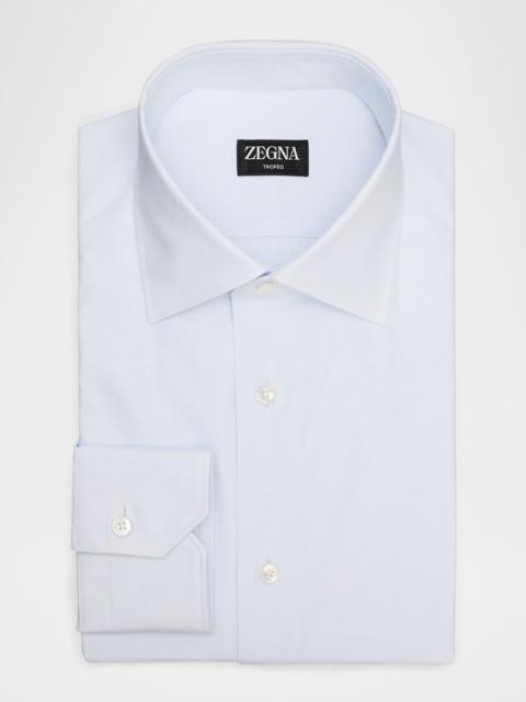 ZEGNA Men's Trofeo Cotton Micro-Check Dress Shirt
