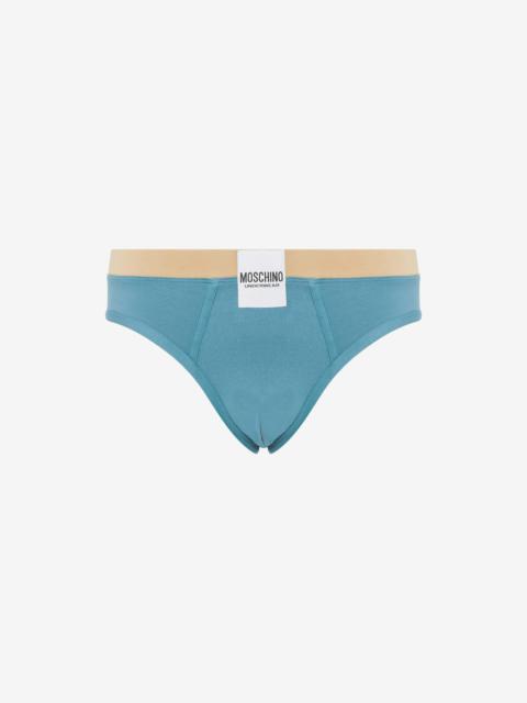 Moschino STRETCH JERSEY SLIP WITH LOGO LABEL