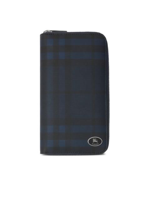 Burberry check-pattern zip-closure wallet