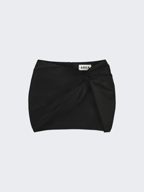 AREA Wrapped Satin Mini Skirt Black
